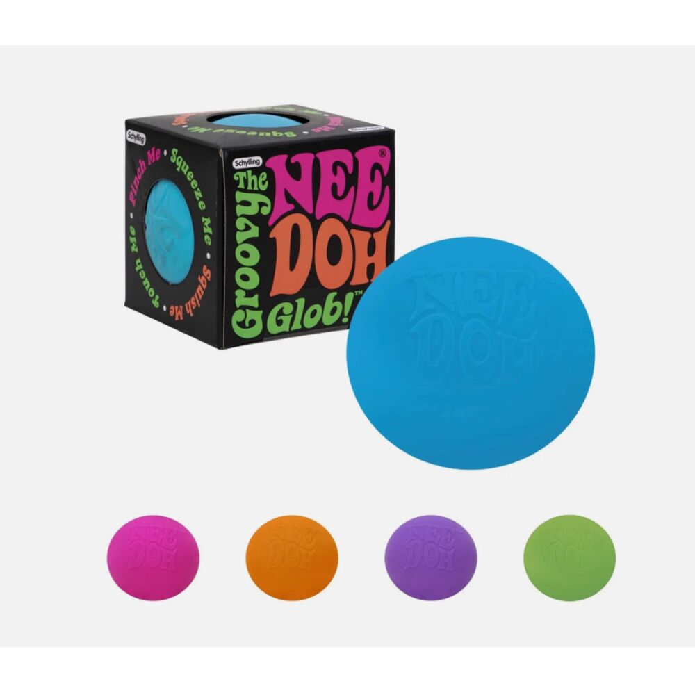 NeeDoh Groovy Glob Squeezable Stress Ball Fidget Toy -Purple